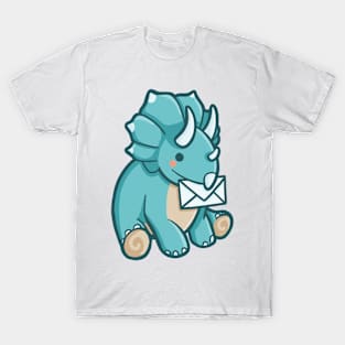 You have mail! Dino, dinosaur, triceratops T-Shirt